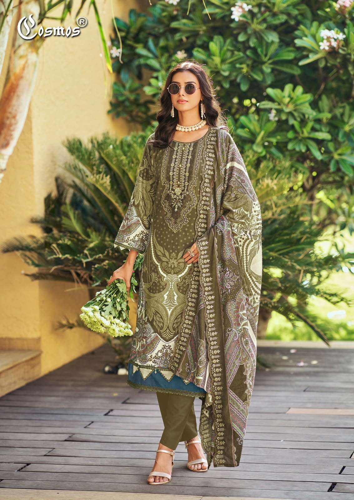Cosmos Needle Wonder Vol 5 Lawn Cotton Pakistani Suit - Amrah Wholesale