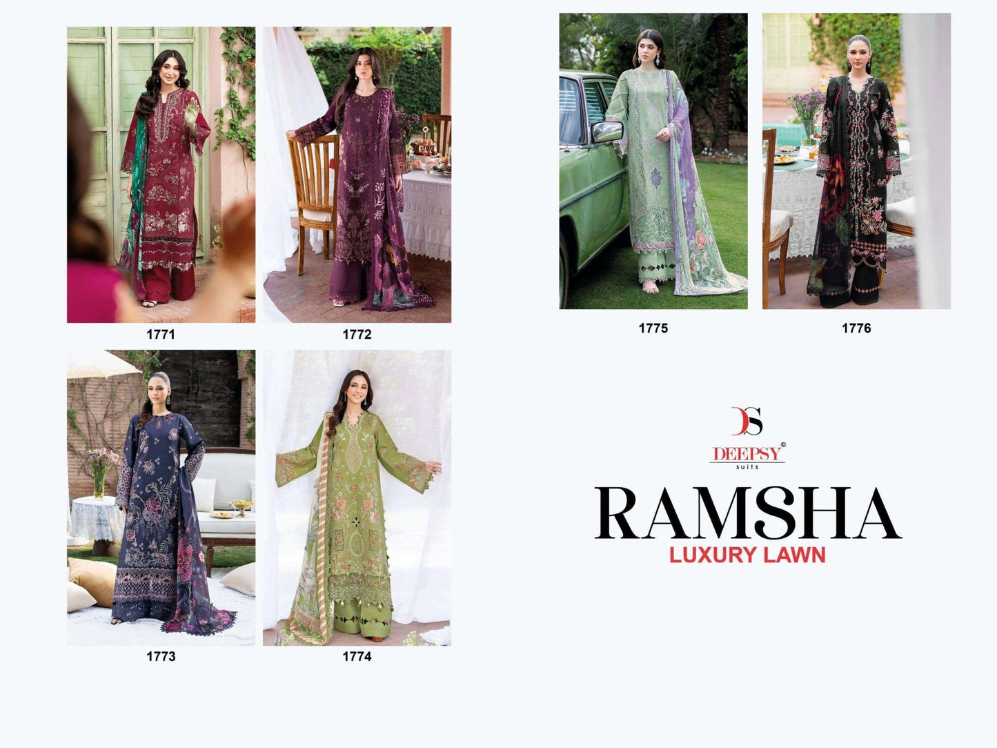 Deepsy Suit Ramsha 1771–1776 Pakistani Suit Wholesale Catalogue - Amrah Wholesale