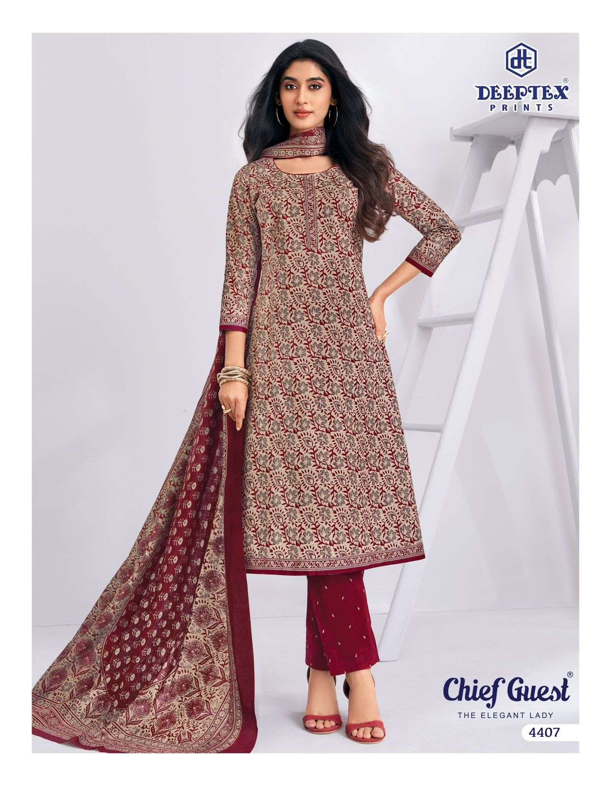 Deeptex Chief Guest Vol 44 Heavy Cotton Printed Dress Material