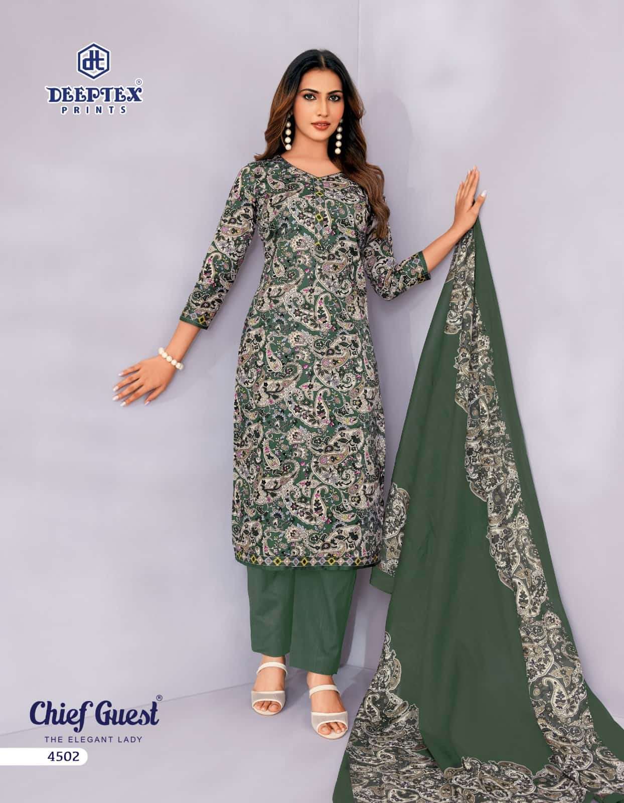 Deeptex Chief Guest Vol 45 Heavy Cotton Dress Material