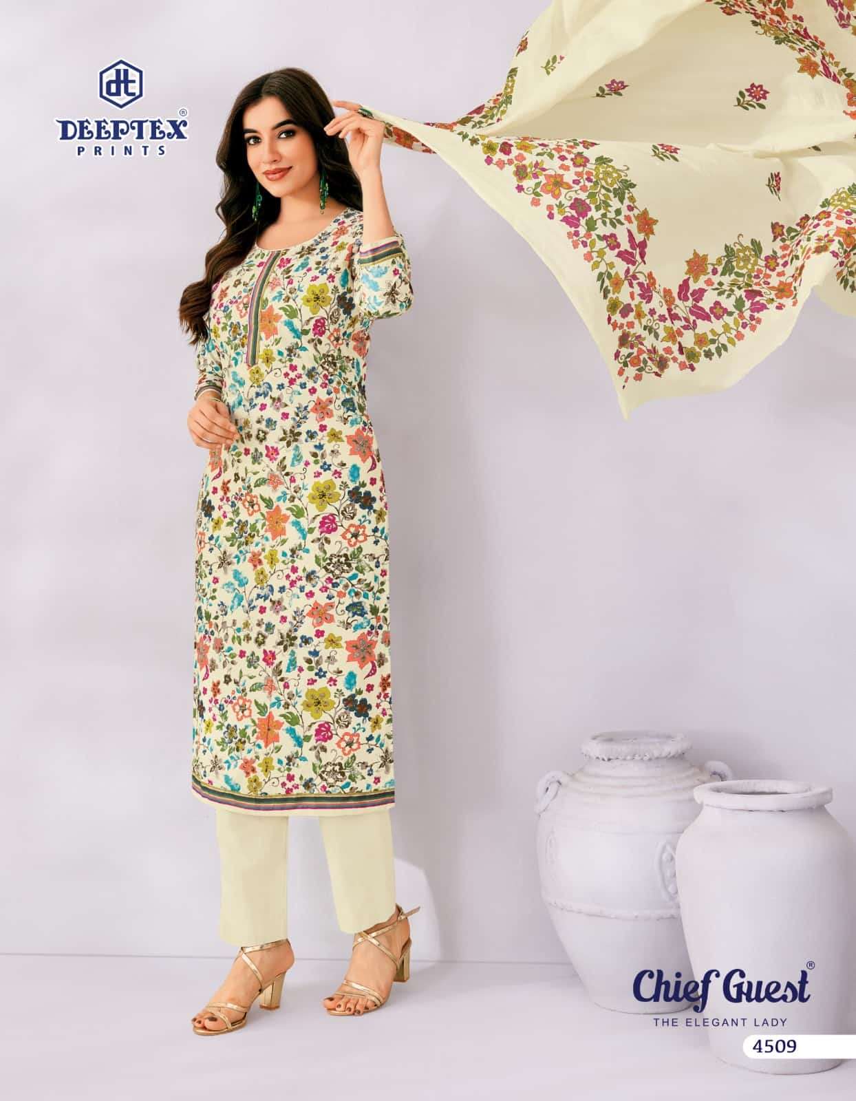 Deeptex Chief Guest Vol 45 Heavy Cotton Dress Material