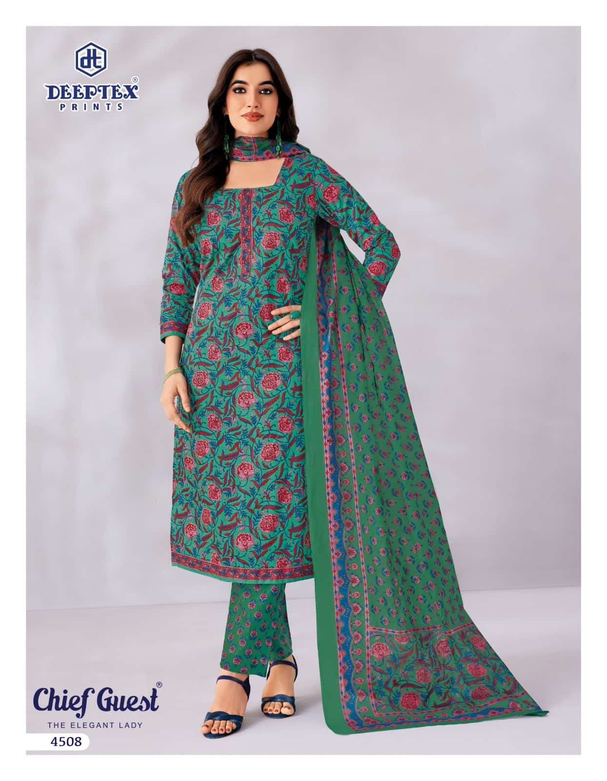 Deeptex Chief Guest Vol 45 Heavy Cotton Dress Material