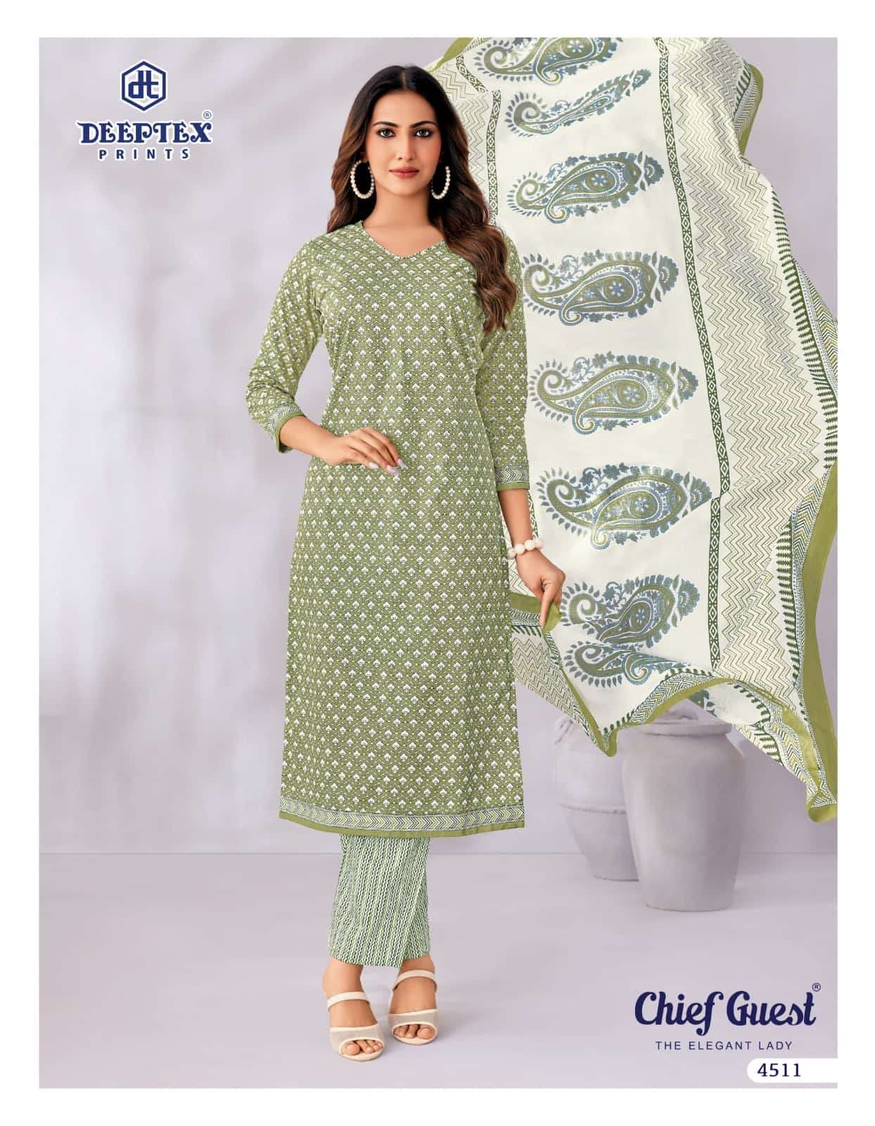 Deeptex Chief Guest Vol 45 Heavy Cotton Dress Material