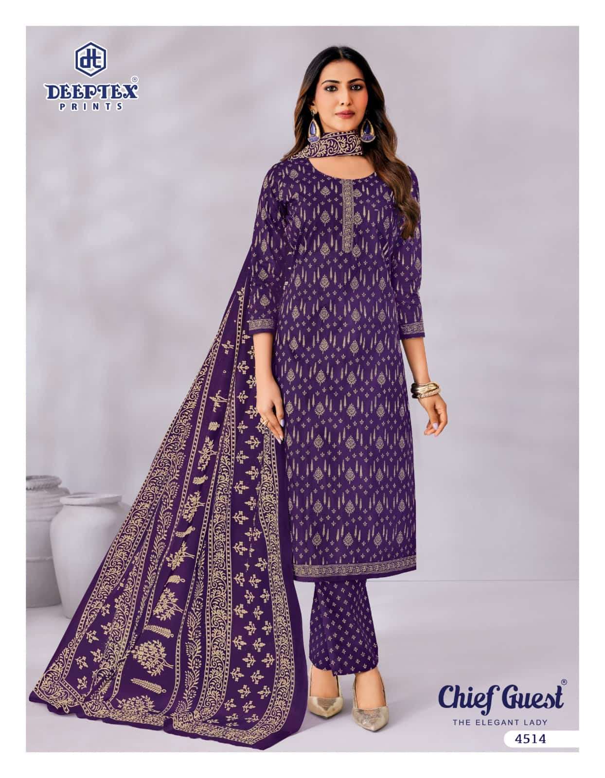 Deeptex Chief Guest Vol 45 Heavy Cotton Dress Material