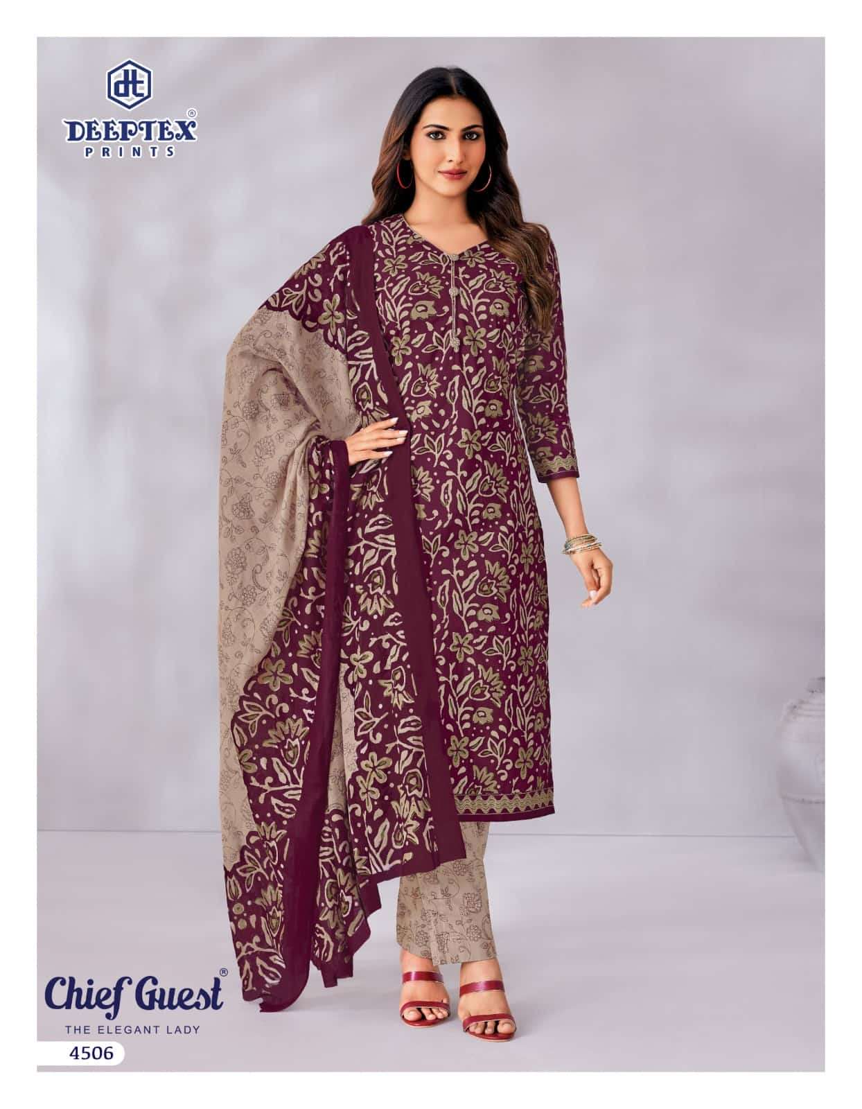Deeptex Chief Guest Vol 45 Heavy Cotton Dress Material