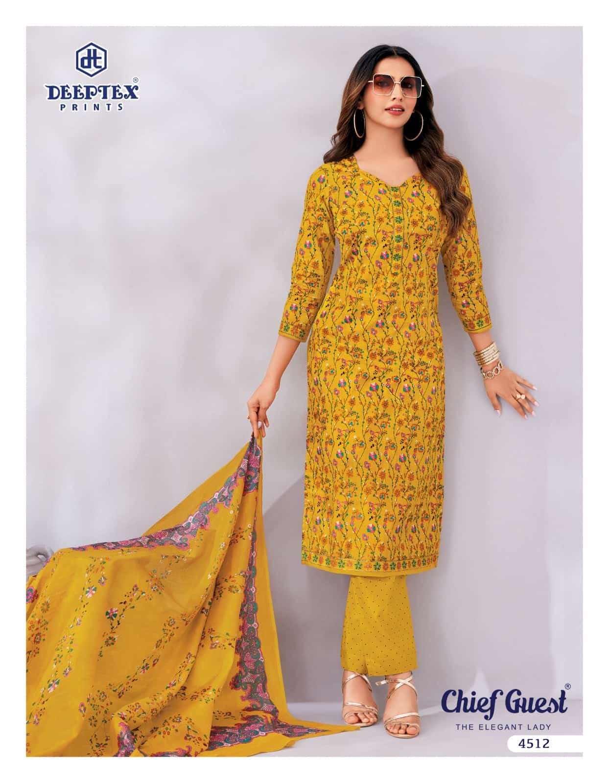 Deeptex Chief Guest Vol 45 Heavy Cotton Dress Material