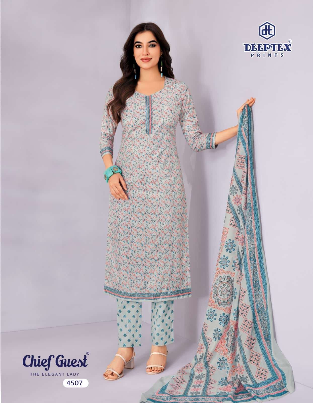 Deeptex Chief Guest Vol 45 Heavy Cotton Dress Material