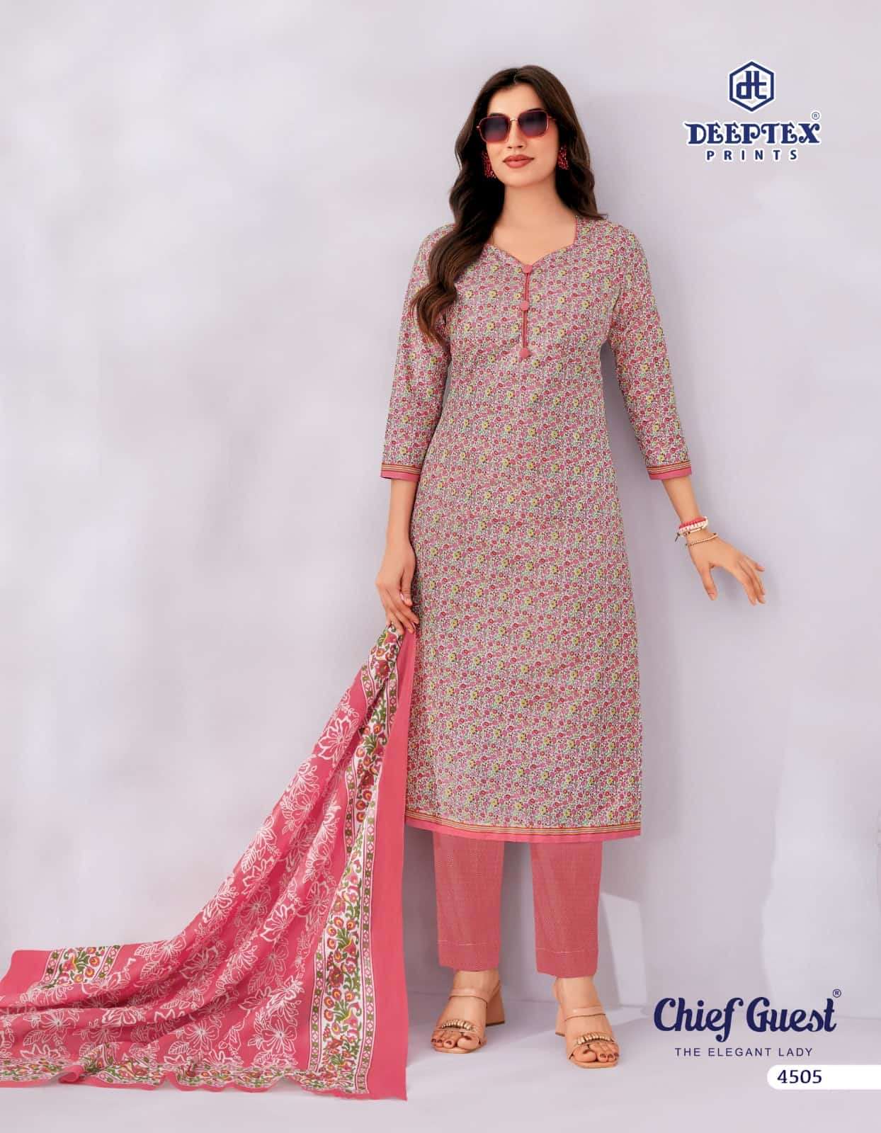 Deeptex Chief Guest Vol 45 Heavy Cotton Dress Material