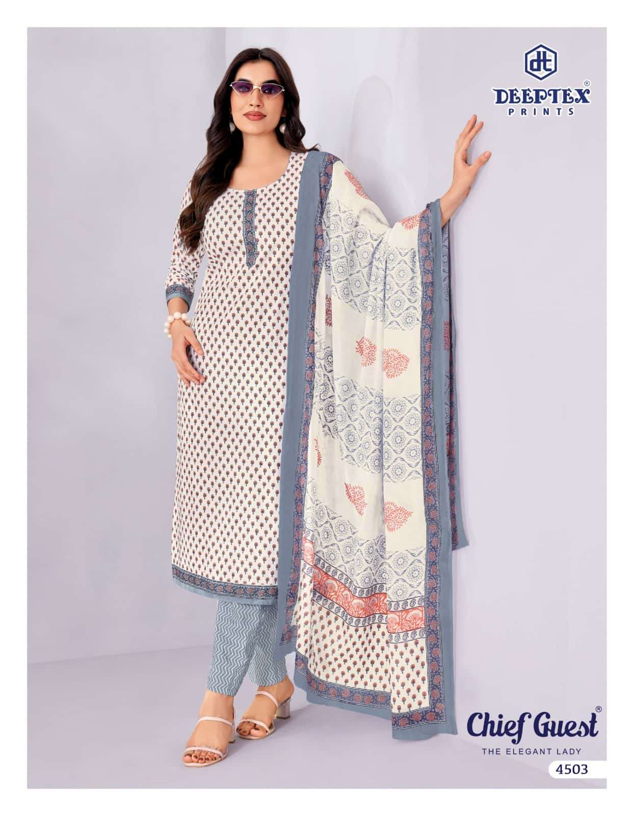 Deeptex Chief Guest Vol 45 Heavy Cotton Dress Material