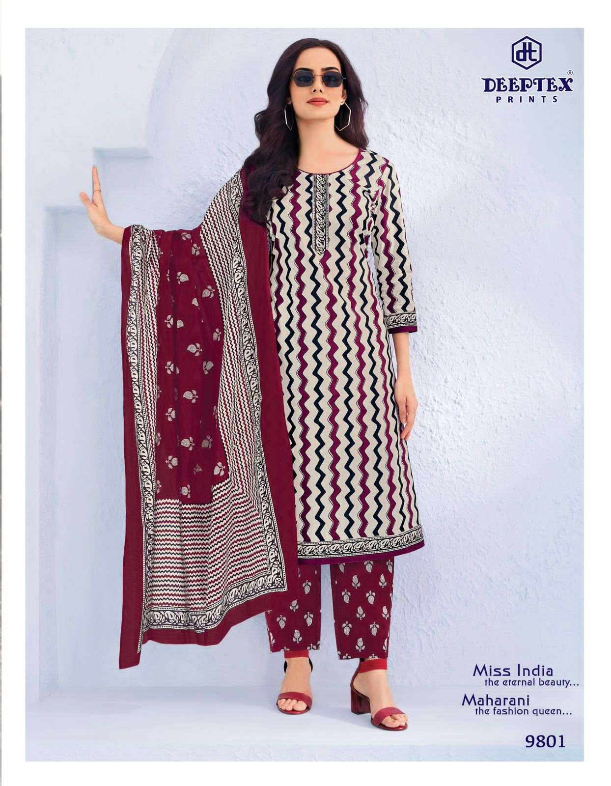 Deeptex Miss India Vol 98 Printed Cotton Dress Material