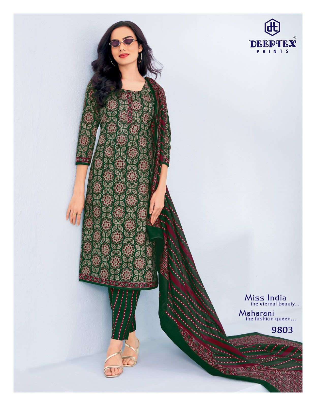 Deeptex Miss India Vol 98 Printed Cotton Dress Material