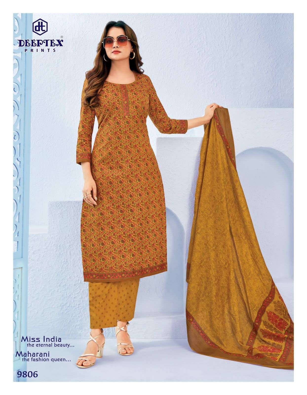 Deeptex Miss India Vol 98 Printed Cotton Dress Material