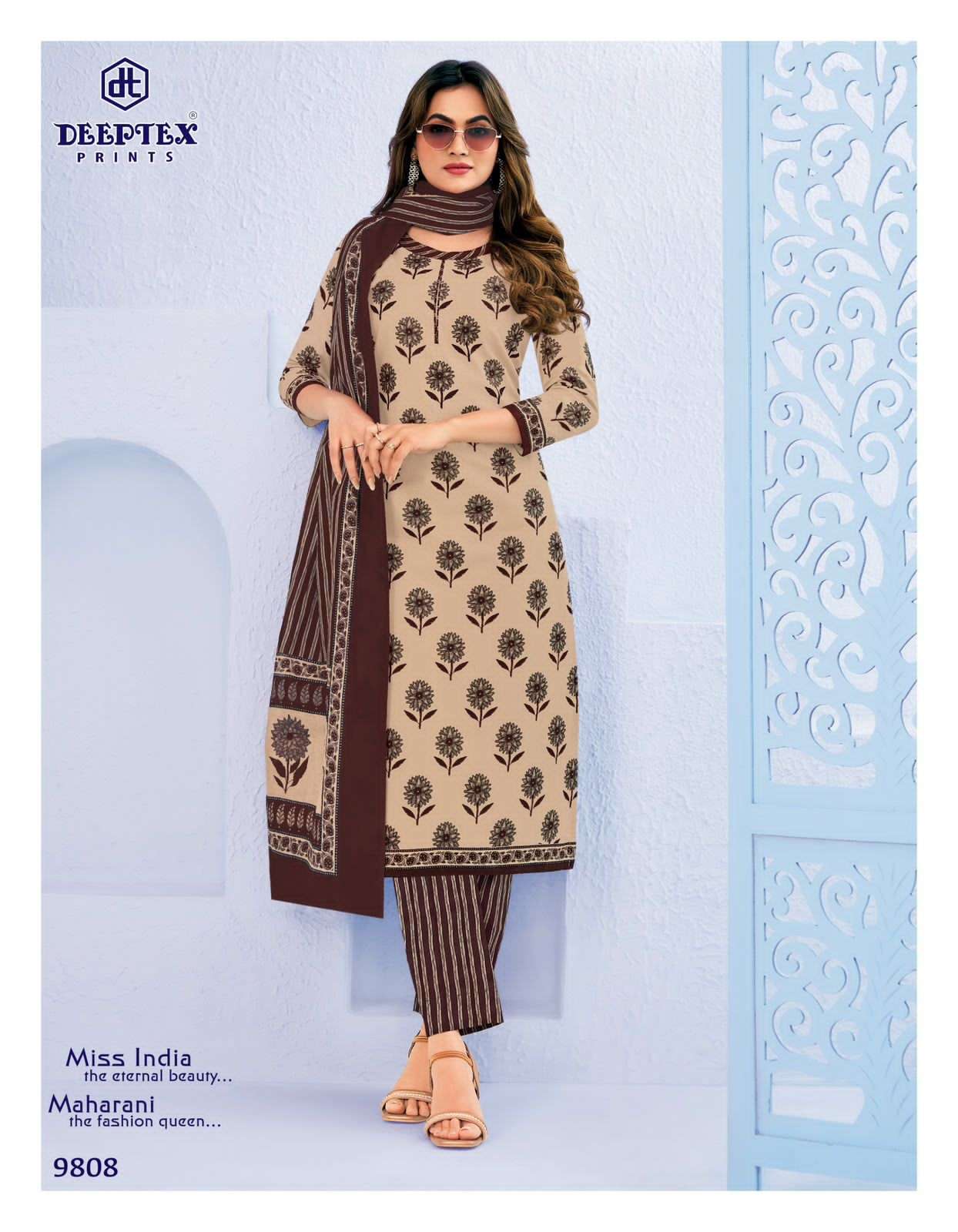 Deeptex Miss India Vol 98 Printed Cotton Dress Material