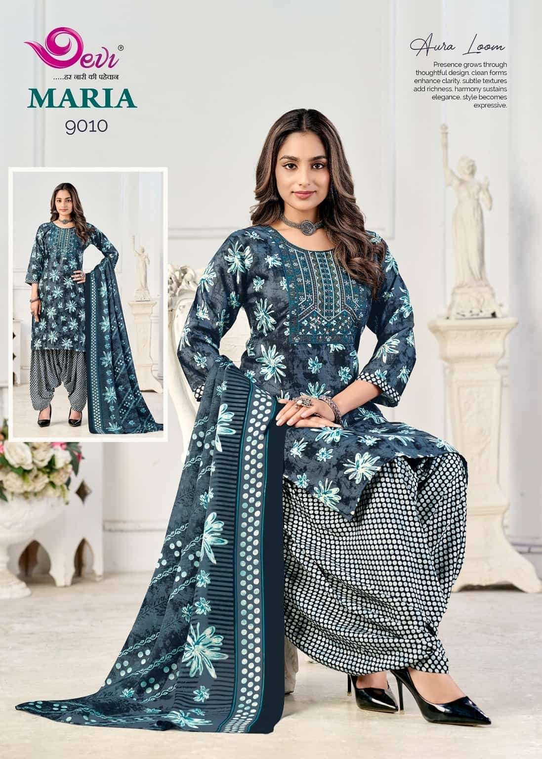 Devi Maria Vol 9 Indo Cotton Stitched Salwar Suit Set