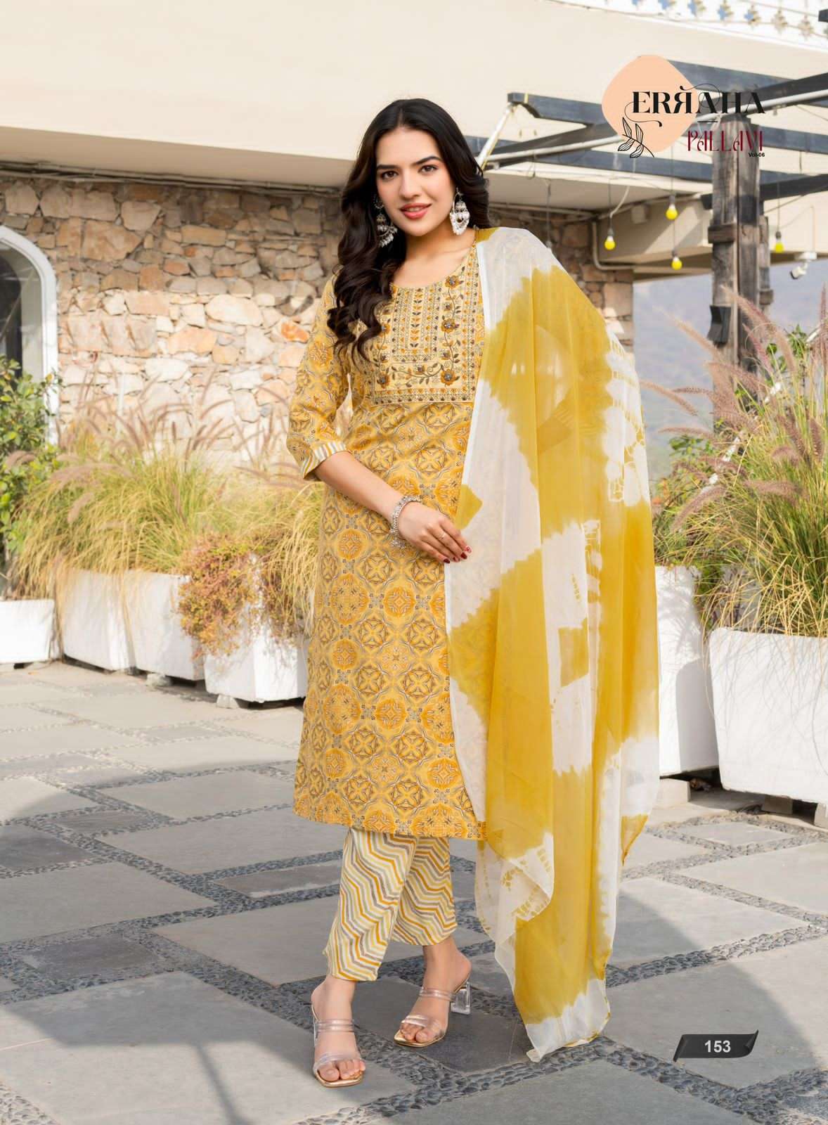 Erraha Pallavi Vol 6 Rayon Kurti Pant Dupatta Set - Amrah Wholesale