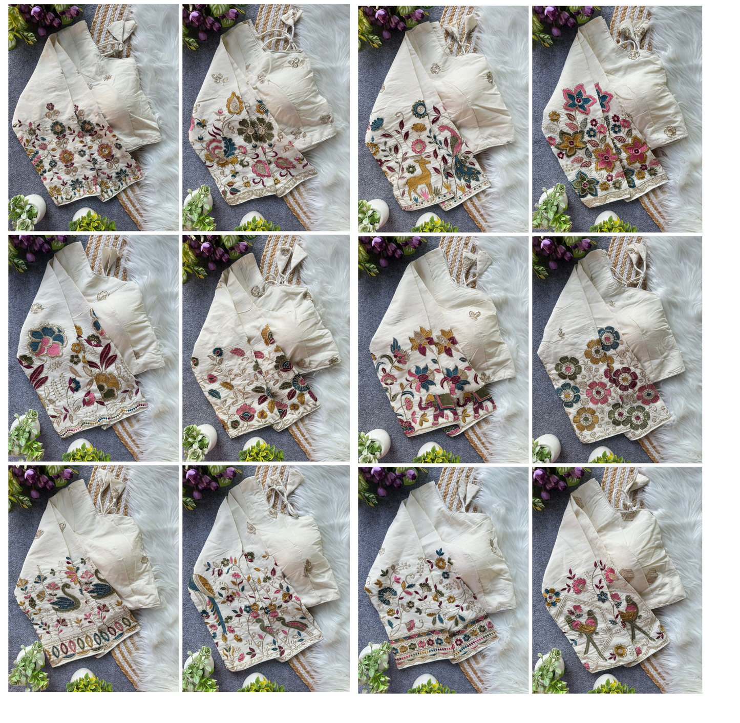 Fab Khadi Pipe Vol 1 Embroidered Blouse