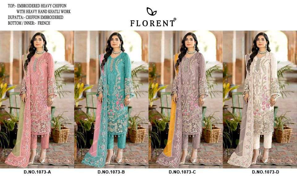 FLORENT 1073 A TO D Series Pakistani Suit Wholesale Catalogue - Amrah Wholesale