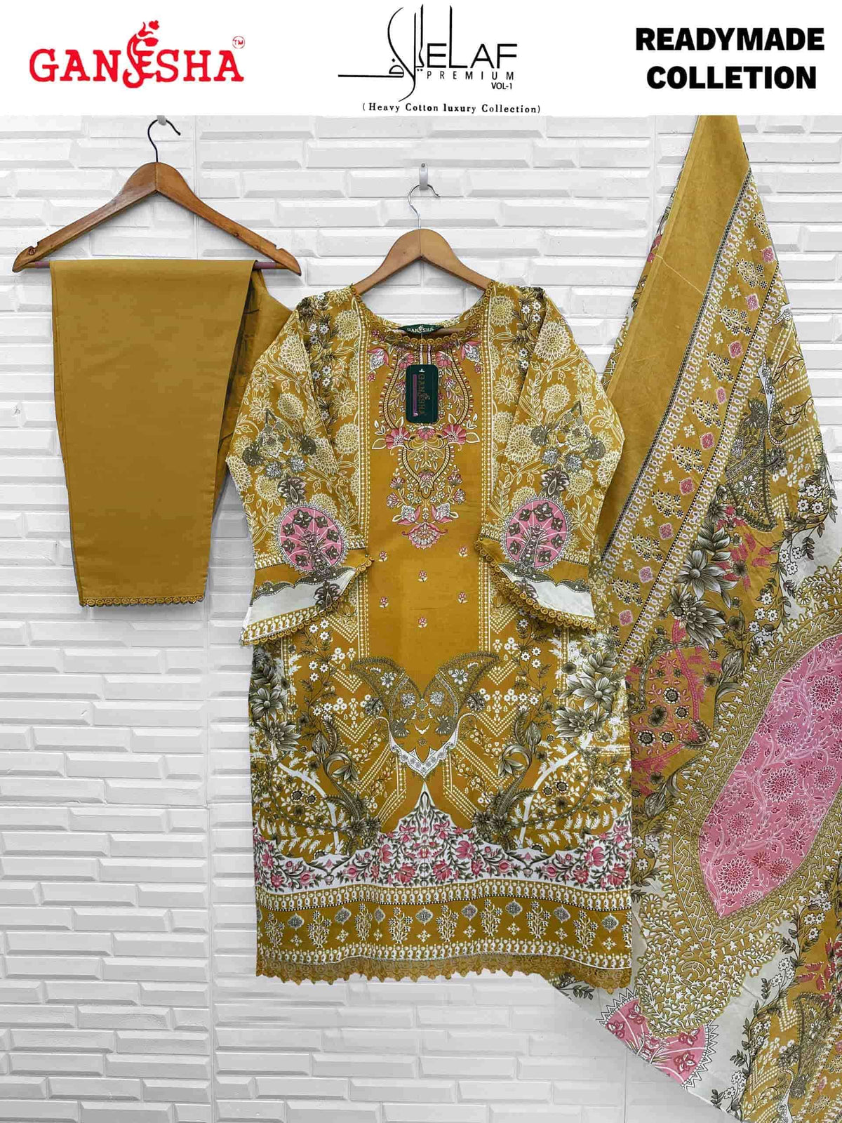 Ganesha Elaf Premium Vol 1 Readymade Karachi Cotton Suit Set