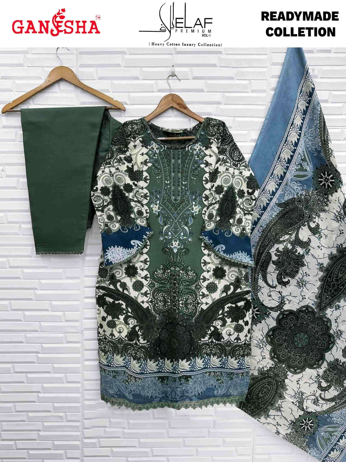 Ganesha Elaf Premium Vol 1 Readymade Karachi Cotton Suit Set