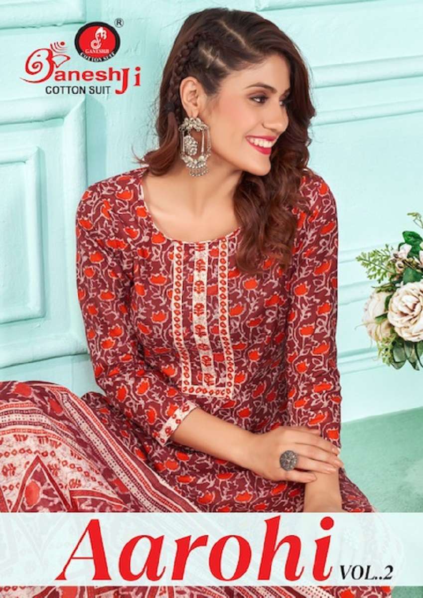 Ganeshji Aarohi Vol 2 Indo Cotton Printed Dress Material Wholesale - Amrah Wholesale