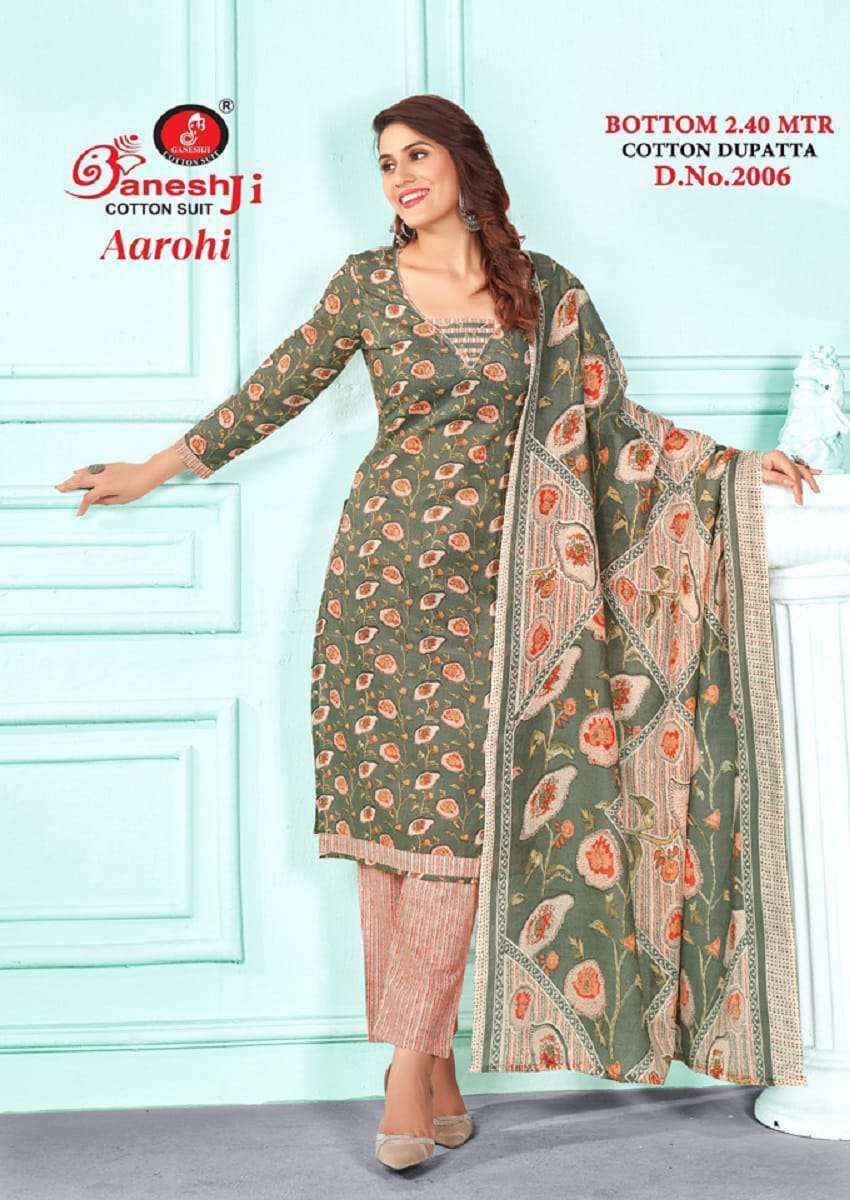 Ganeshji Aarohi Vol 2 Indo Cotton Printed Dress Material Wholesale - Amrah Wholesale