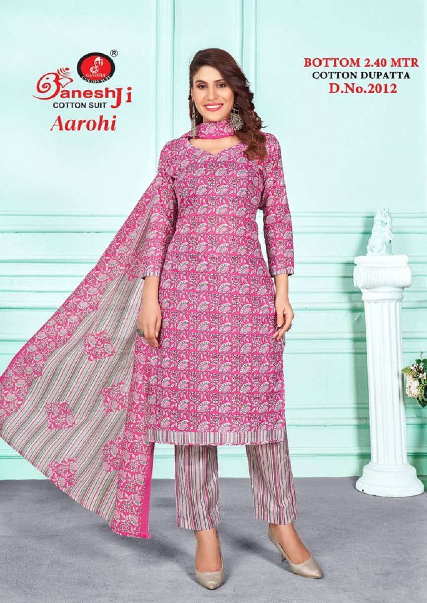 Ganeshji Aarohi Vol 2 Indo Cotton Printed Dress Material Wholesale - Amrah Wholesale