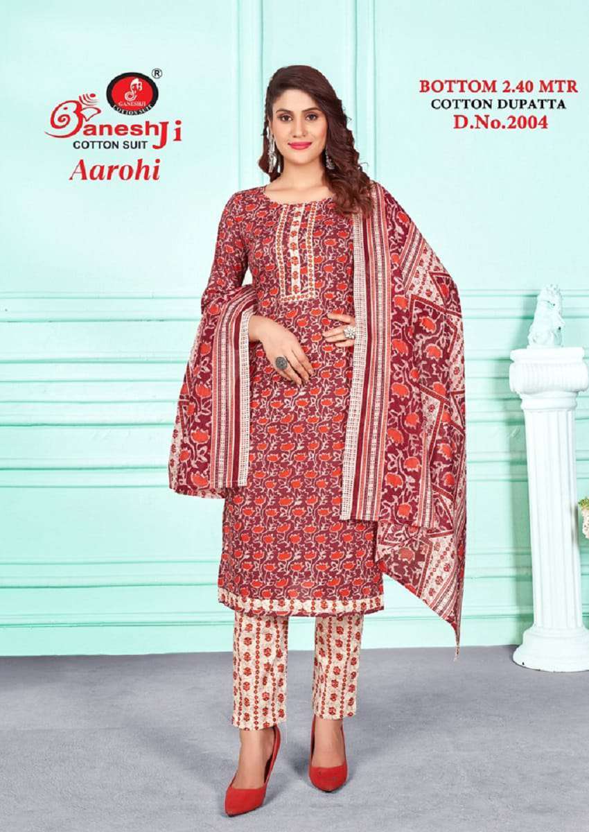 Ganeshji Aarohi Vol 2 Indo Cotton Printed Dress Material Wholesale - Amrah Wholesale