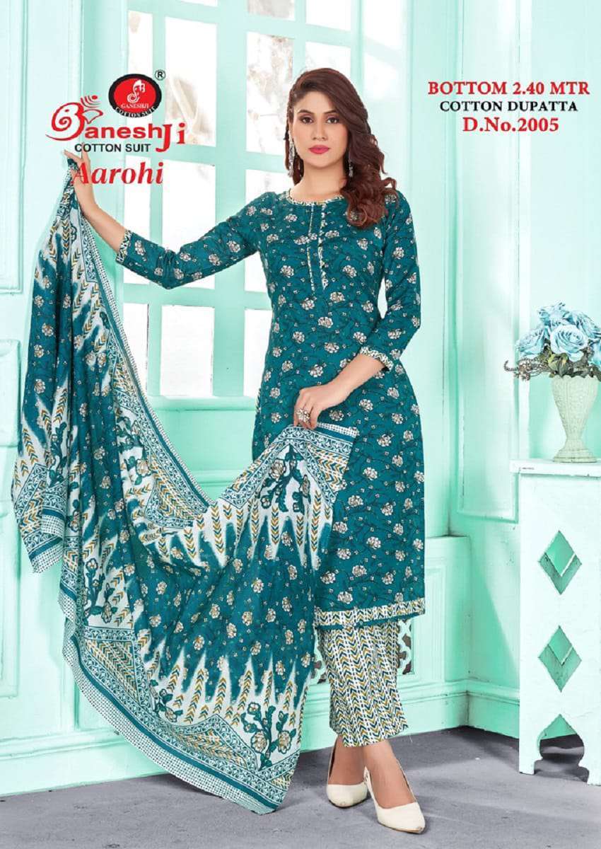 Ganeshji Aarohi Vol 2 Indo Cotton Printed Dress Material Wholesale - Amrah Wholesale