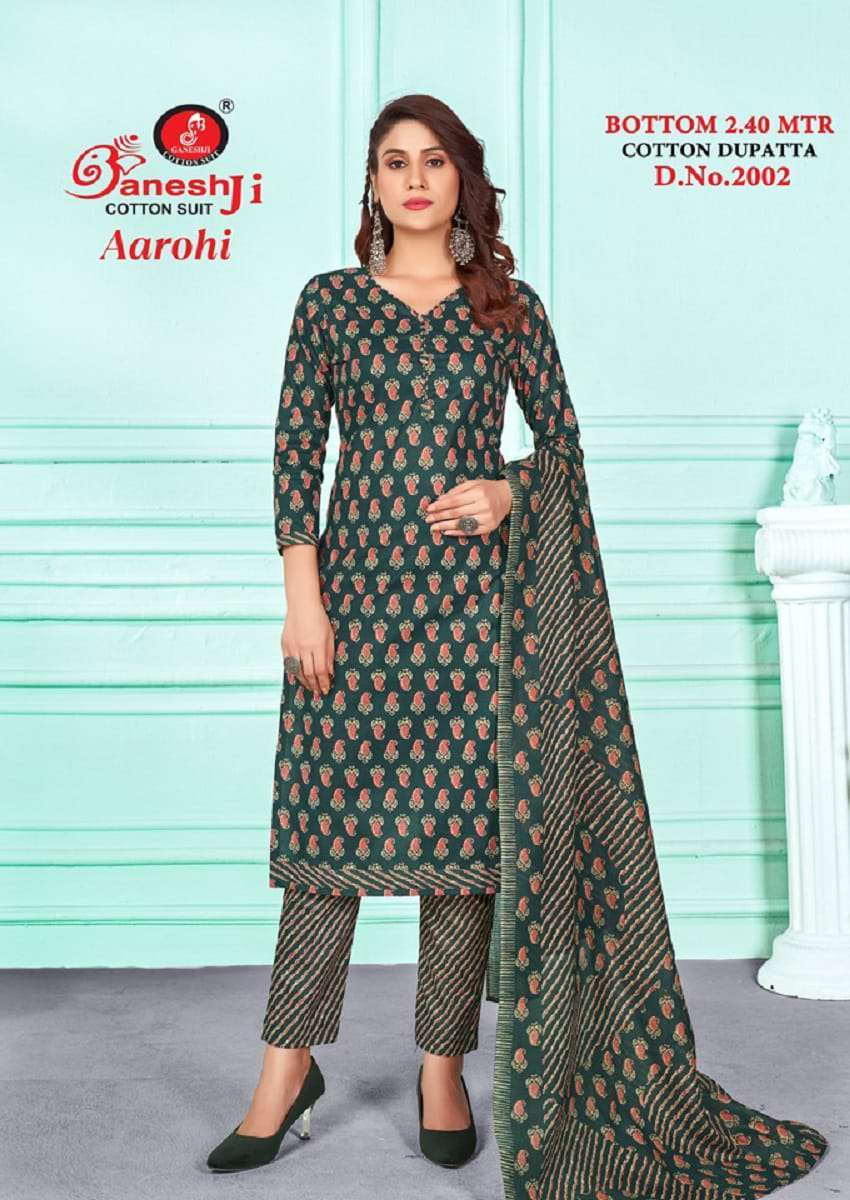 Ganeshji Aarohi Vol 2 Indo Cotton Printed Dress Material Wholesale - Amrah Wholesale