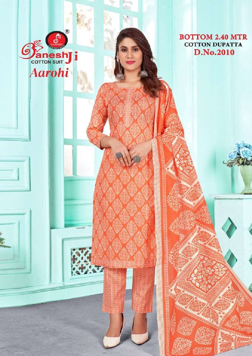 Ganeshji Aarohi Vol 2 Indo Cotton Printed Dress Material Wholesale - Amrah Wholesale
