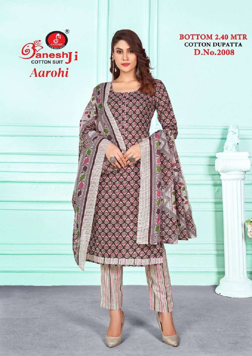 Ganeshji Aarohi Vol 2 Indo Cotton Printed Dress Material Wholesale - Amrah Wholesale