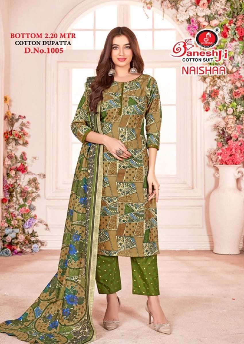 Ganeshji Naishaa Vol 1 Indo Cotton Printed Dress Material Wholesale - Amrah Wholesale