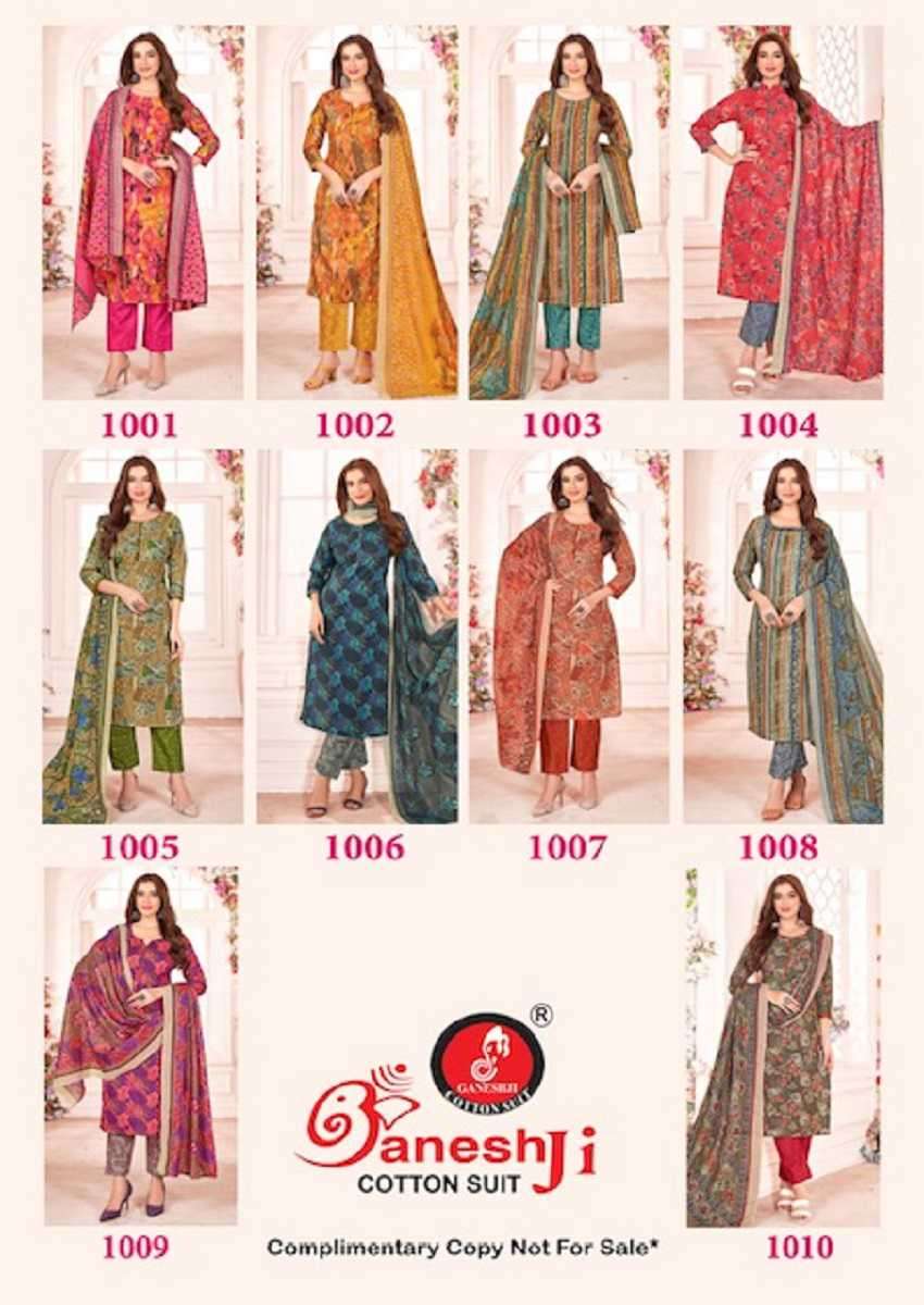 Ganeshji Naishaa Vol 1 Indo Cotton Printed Dress Material Wholesale - Amrah Wholesale
