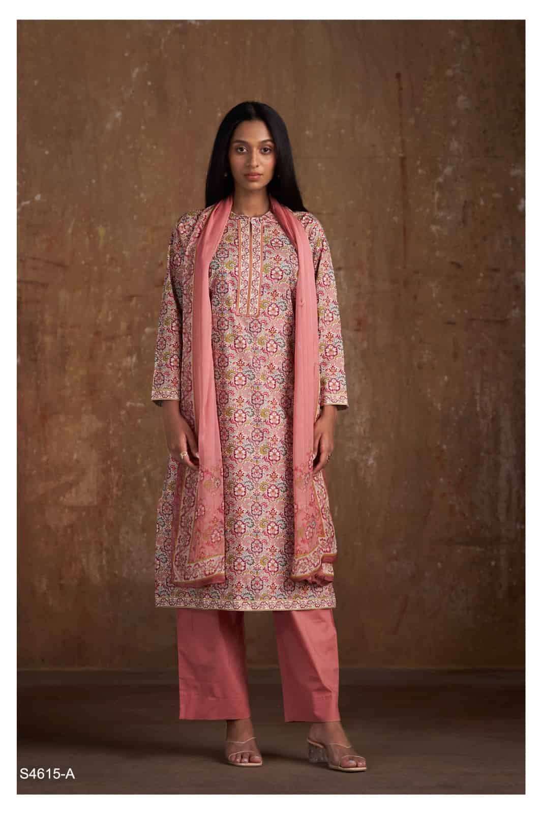 Ganga Apeksha 4615 Dress Material Wholesale Catalogue - Amrah Wholesale