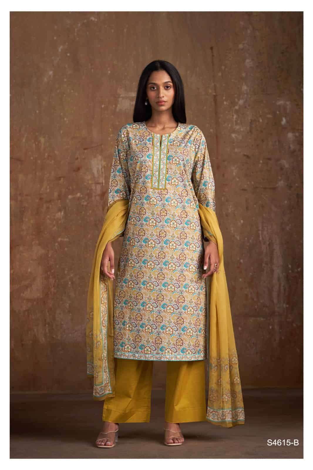Ganga Apeksha 4615 Dress Material Wholesale Catalogue - Amrah Wholesale