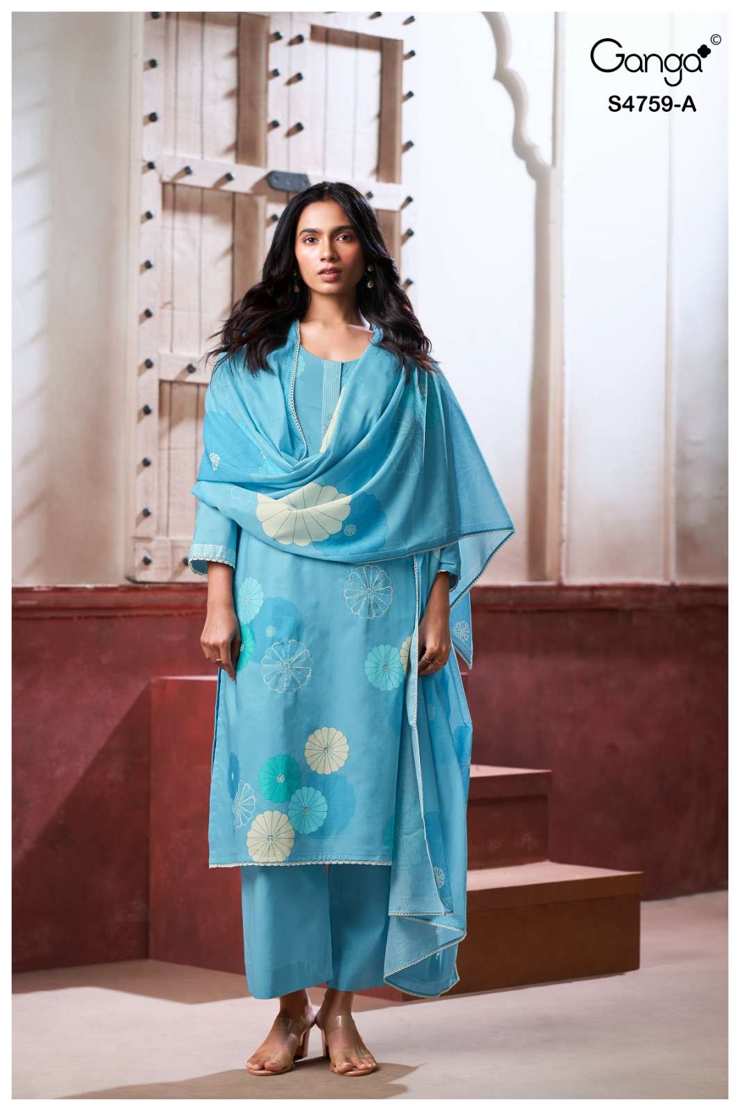 Ganga Fashion Eiraaya 4759 Premium Cotton Dress Material - Amrah Wholesale