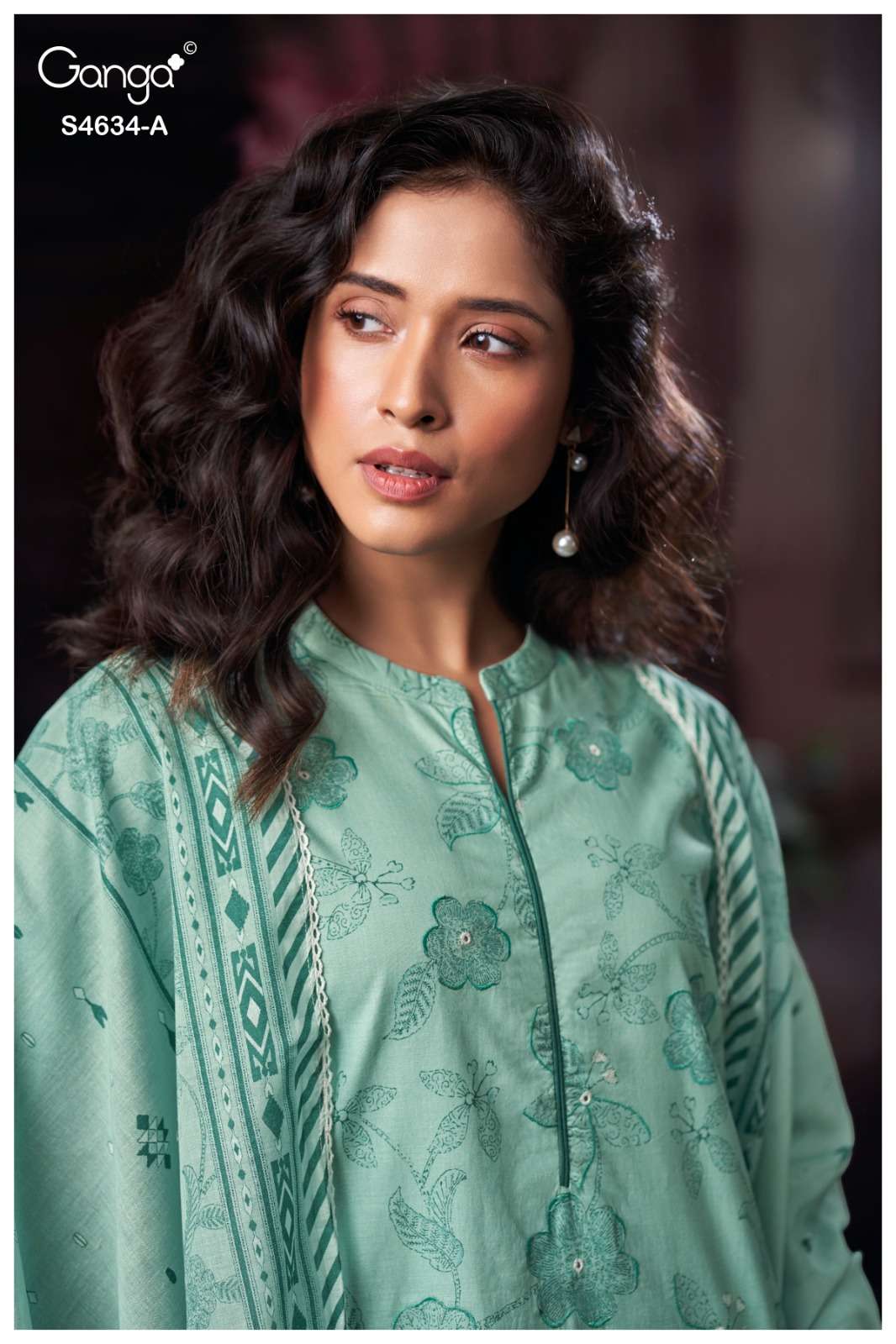Ganga Fashion Aishael 4634 Dress Material Wholesale Catalogue - Amrah Wholesale