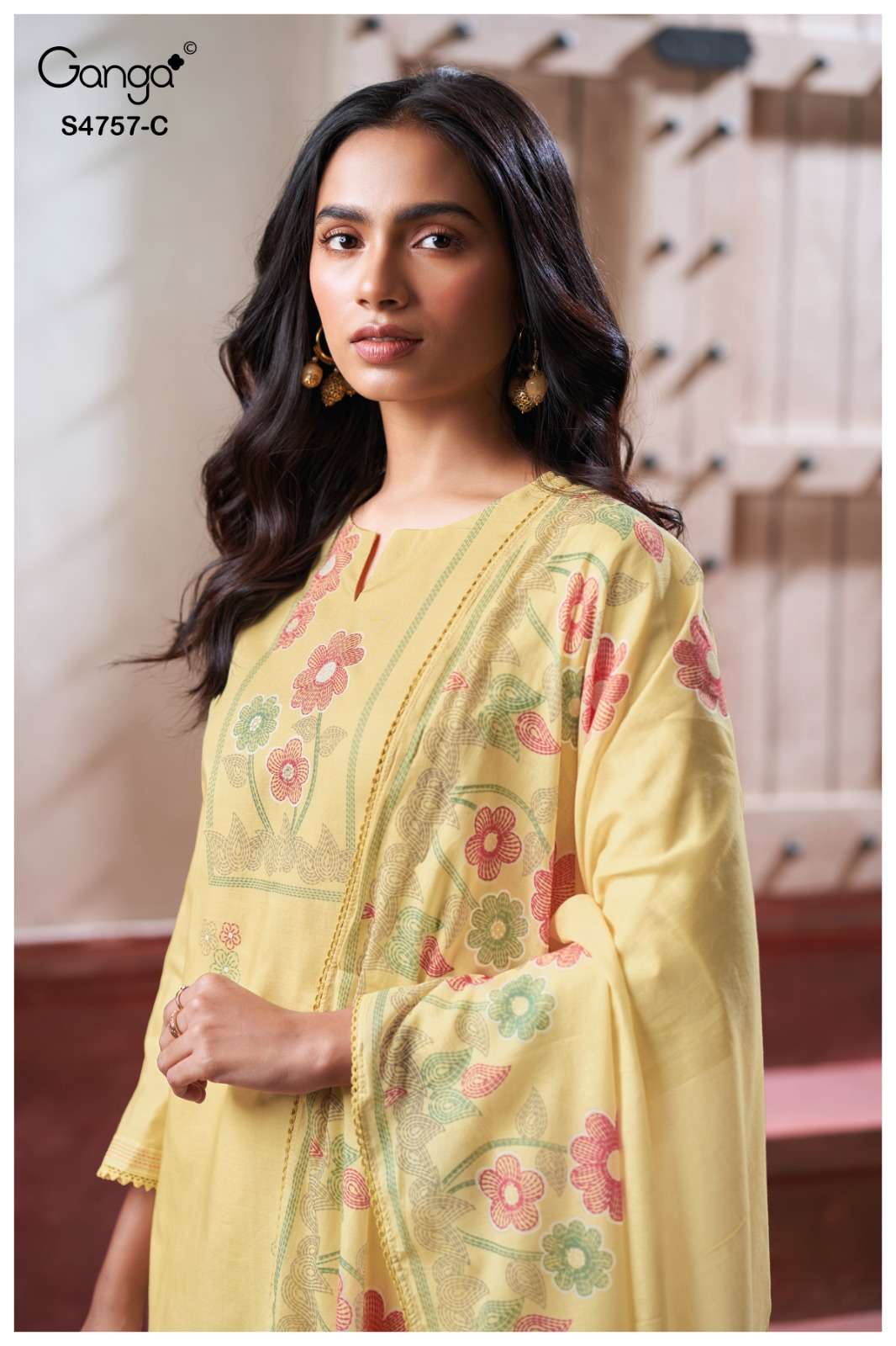 Ganga Fashion Cirelia 4757 Dress Material Wholesale Catalogue - Amrah Wholesale