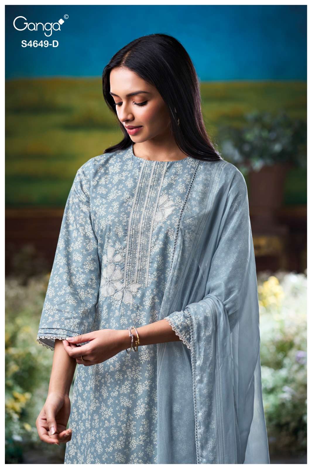 Ganga Fashion Deliaa 4649 Cotton Printed Dress Material Wholesale - Amrah Wholesale