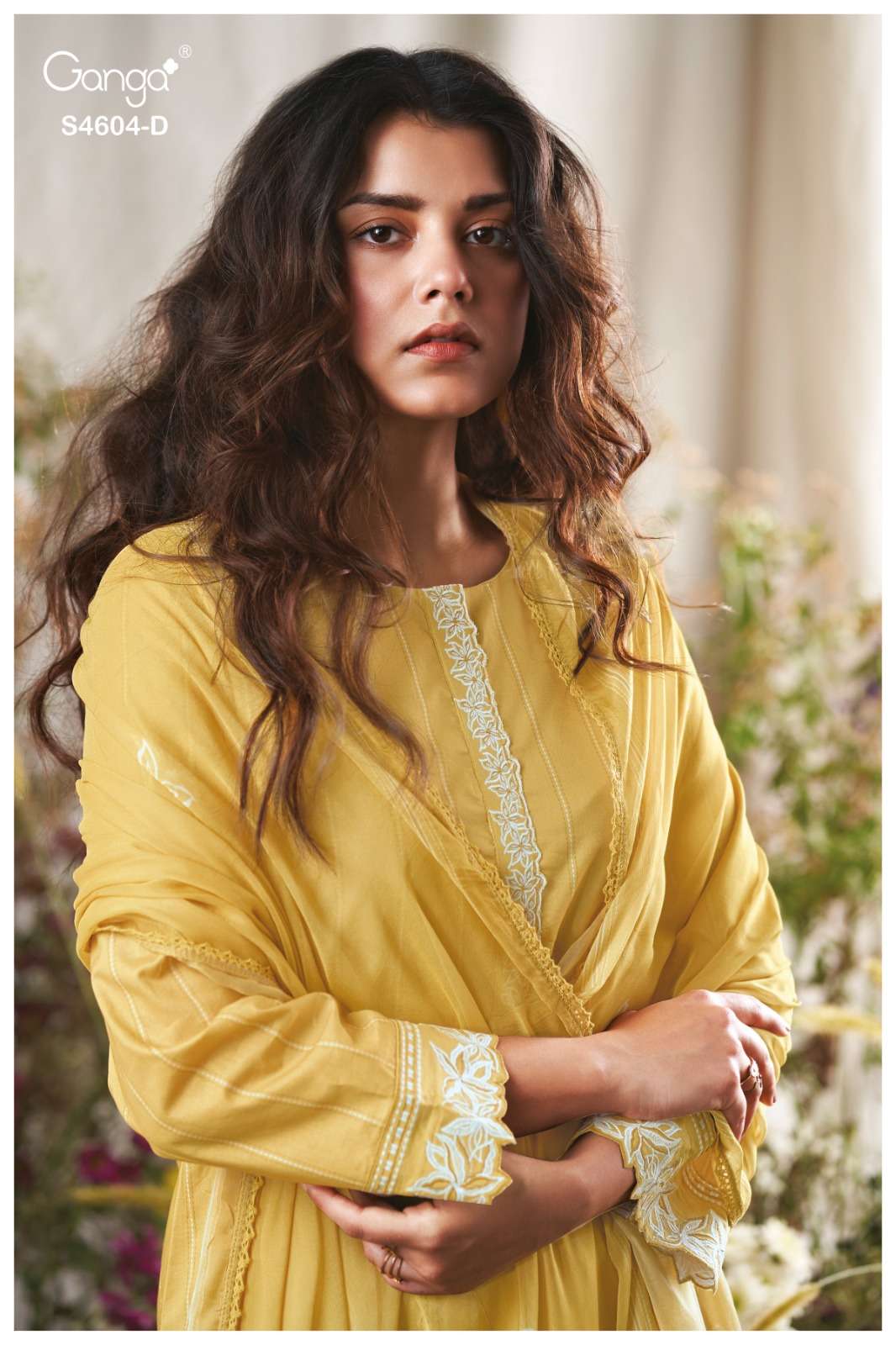 Ganga Fashion Divena 4604 Dress Material Wholesale Catalogue