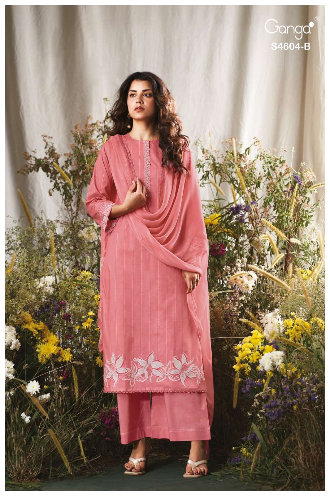 Ganga Fashion Divena 4604 Dress Material Wholesale Catalogue - Amrah Wholesale