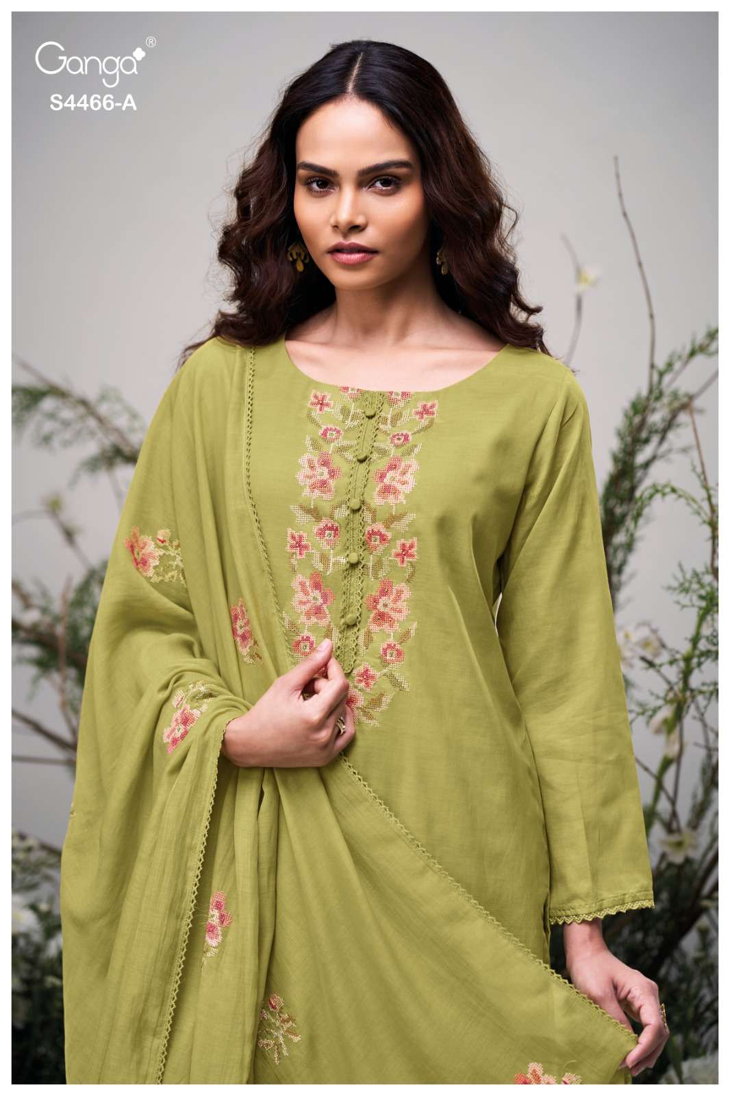 Ganga Fashion Diyanae 4466 Premium Pure Mul Dress Material Wholesale - Amrah Wholesale