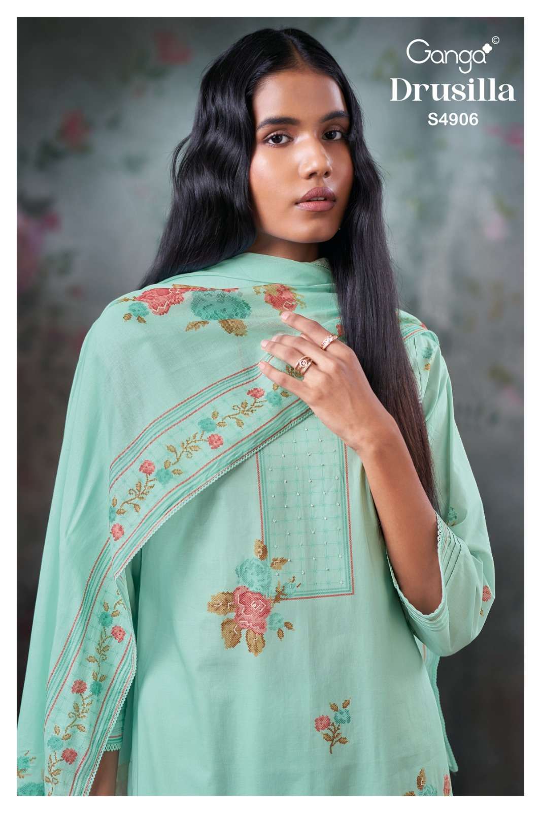 Ganga Fashion Drusilla 4906 Premium Cotton Dress Material - Amrah Wholesale
