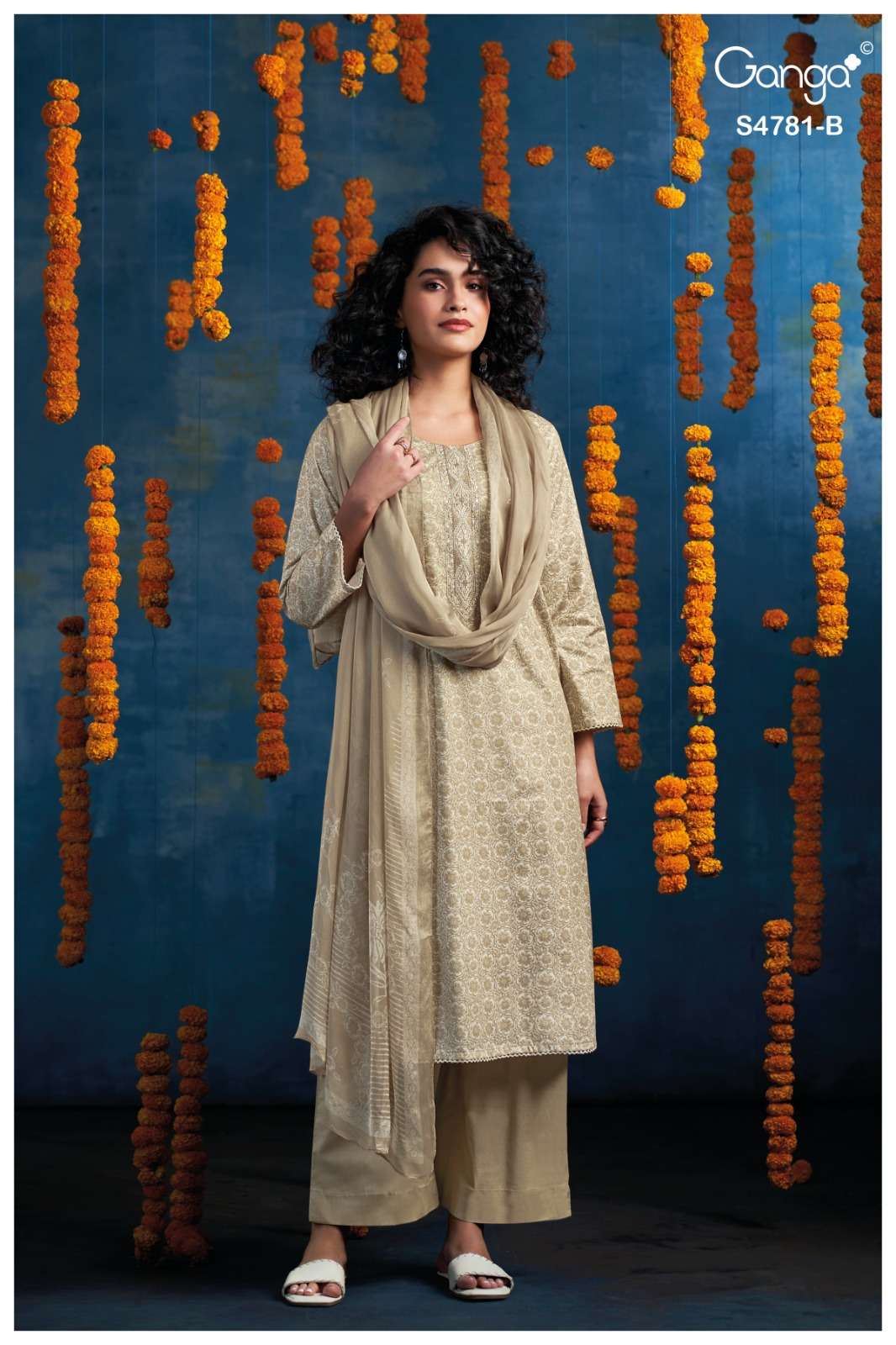Ganga Fashion Elise 4781 Dress Material Wholesale Catalogue - Amrah Wholesale