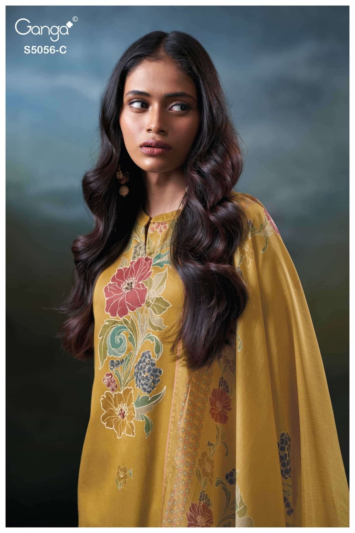 Ganga Fashion Ezira 5056 Premium Cotton Satin Dress Material - Amrah Wholesale