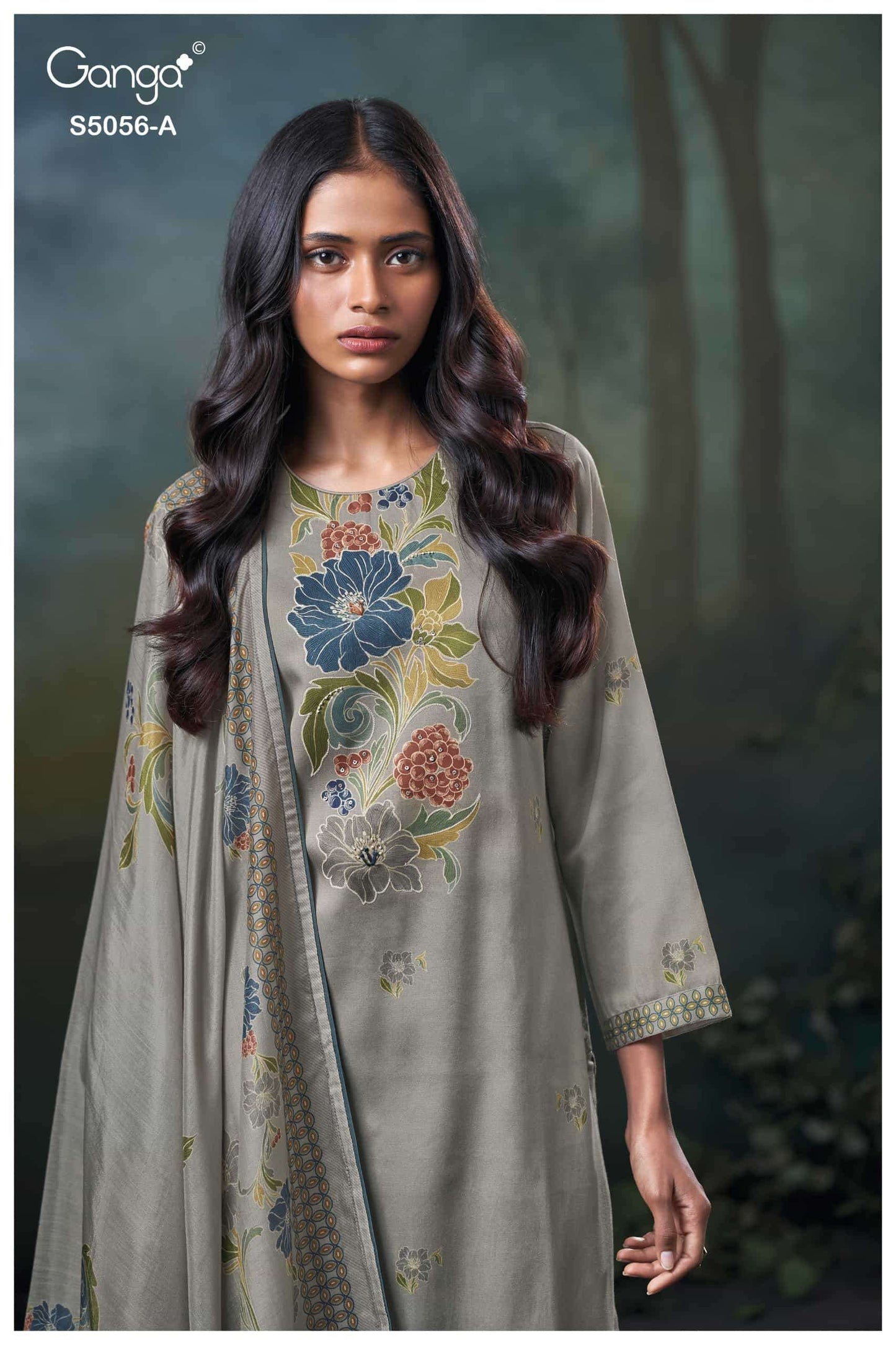 Ganga Fashion Ezira 5056 Premium Cotton Satin Dress Material
