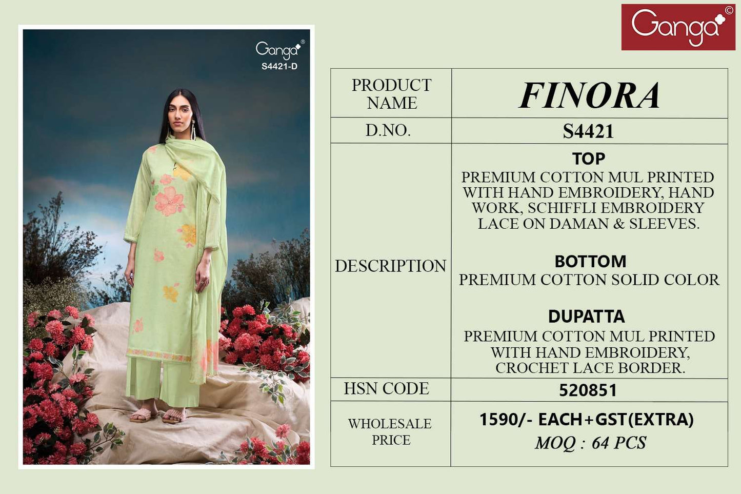 Ganga Fashion Finora 4421