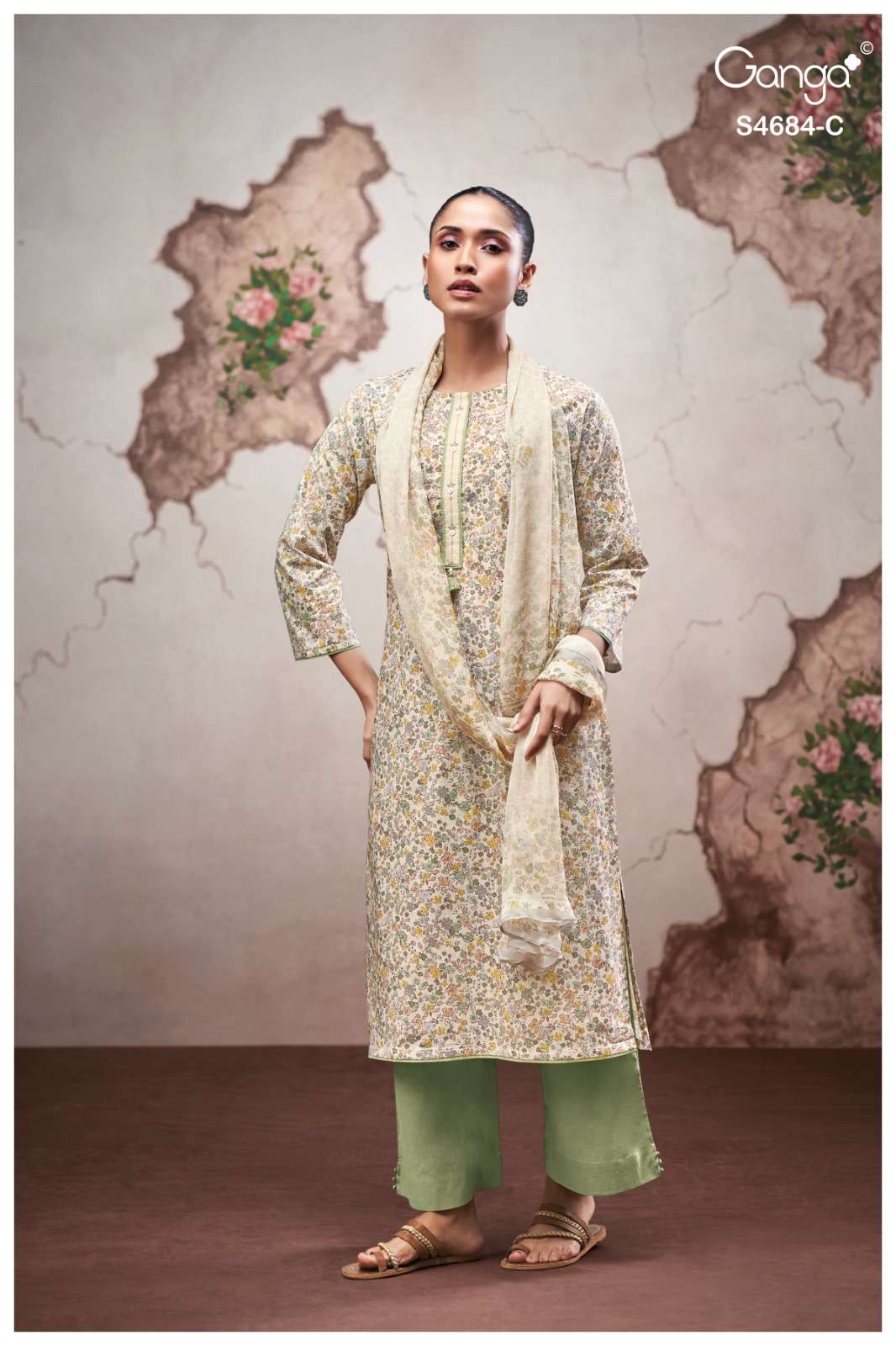 Ganga Fashion Grevia 4684 Cotton Printed Dress Material Wholesale