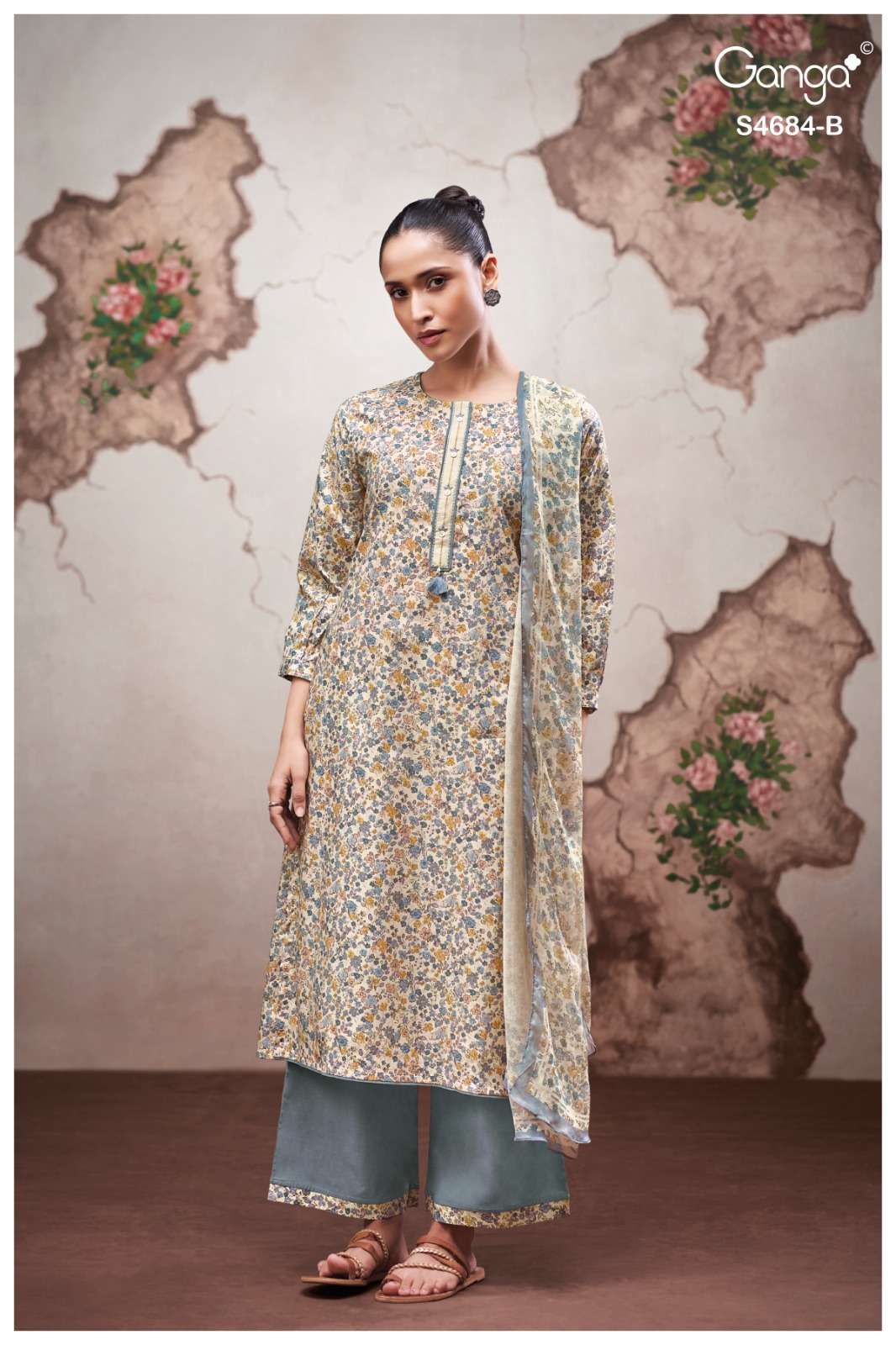 Ganga Fashion Grevia 4684 Cotton Printed Dress Material Wholesale