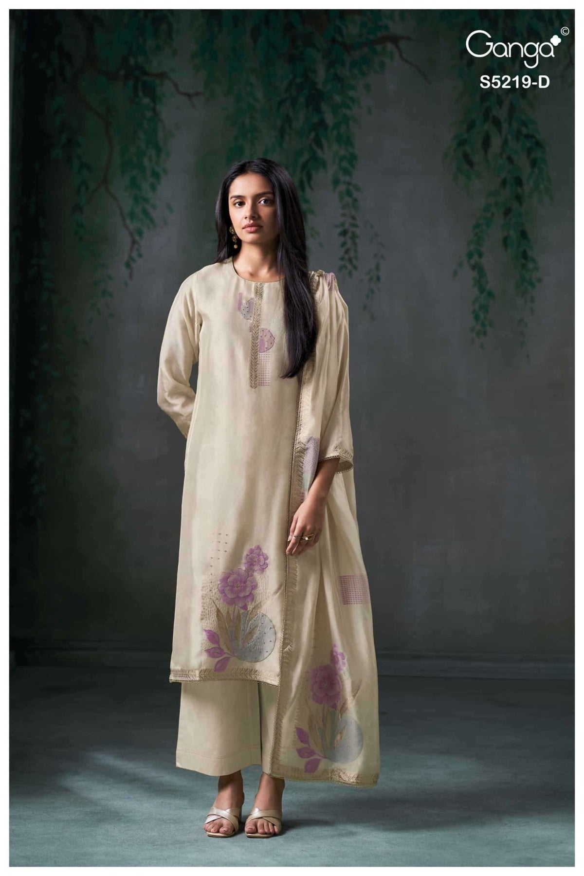 Ganga Fashion Jeeshka 5219 Premium Woven Viscose Jacquard Dress Material - Amrah Wholesale